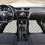Grey Doodle Sandwich Pattern Print Front Car Floor Mats