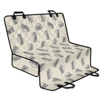 Grey Doodle Sandwich Pattern Print Pet Car Back Seat Cover