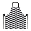 Grey Geometric Cube Shape Pattern Print Apron
