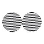 Grey Geometric Cube Shape Pattern Print Car Coasters