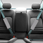 Grey Geometric Cube Shape Pattern Print Car Seat Belt Covers