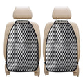 Grey Geometric Cube Shape Pattern Print Car Seat Organizers