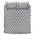 Grey Geometric Cube Shape Pattern Print Duvet Cover Bedding Set