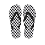 Grey Geometric Cube Shape Pattern Print Flip Flops