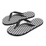 Grey Geometric Cube Shape Pattern Print Flip Flops