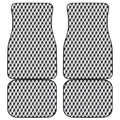 Grey Geometric Cube Shape Pattern Print Front and Back Car Floor Mats