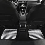 Grey Geometric Cube Shape Pattern Print Front and Back Car Floor Mats