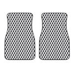 Grey Geometric Cube Shape Pattern Print Front Car Floor Mats