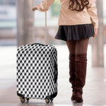 Grey Geometric Cube Shape Pattern Print Luggage Cover