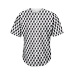 Grey Geometric Cube Shape Pattern Print Men's Baseball Jersey