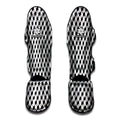 Grey Geometric Cube Shape Pattern Print Muay Thai Shin Guards