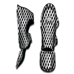 Grey Geometric Cube Shape Pattern Print Muay Thai Shin Guard