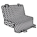 Grey Geometric Cube Shape Pattern Print Pet Car Back Seat Cover