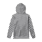 Grey Geometric Cube Shape Pattern Print Pullover Hoodie