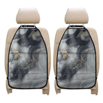 Grey Gold Liquid Marble Print Car Seat Organizers