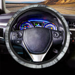 Grey Gold Liquid Marble Print Car Steering Wheel Cover