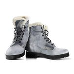 Grey Gold Liquid Marble Print Comfy Boots GearFrost