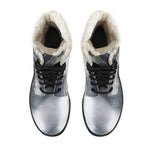 Grey Gold Liquid Marble Print Comfy Boots GearFrost
