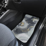 Grey Gold Liquid Marble Print Front Car Floor Mats