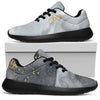 Grey Gold Liquid Marble Print Sport Shoes GearFrost