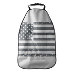 Grey Grunge American Flag Print Car Seat Organizers
