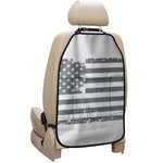 Grey Grunge American Flag Print Car Seat Organizers