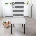 Grey Grunge American Flag Print Dining Chair Slipcover