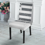 Grey Grunge American Flag Print Dining Chair Slipcover