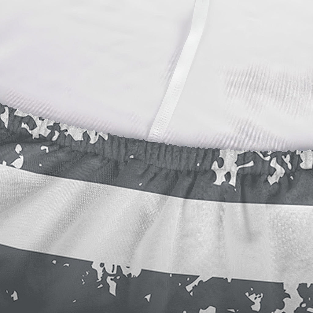 Grey Grunge American Flag Print Sofa Cover