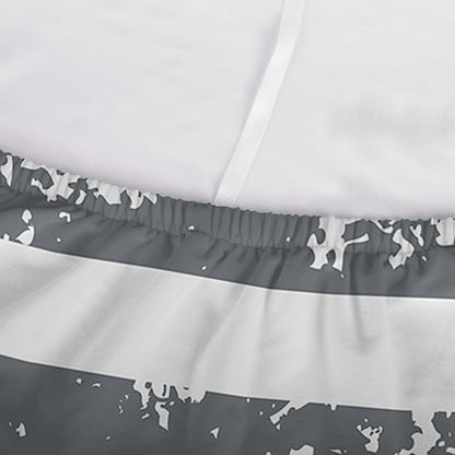 Grey Grunge American Flag Print Sofa Cover