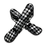 Grey Houndstooth Pattern Print Muay Thai Shin Guard