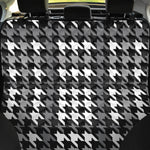 Grey Houndstooth Pattern Print Pet Car Back Seat Cover