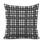 Grey Houndstooth Pattern Print Pillow Cover