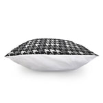 Grey Houndstooth Pattern Print Pillow Cover