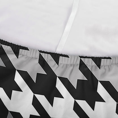 Grey Houndstooth Pattern Print Sofa Cover