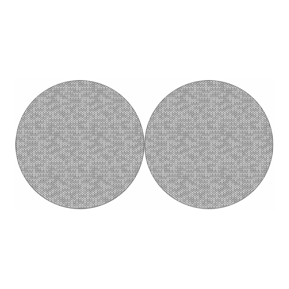 Grey Knitted Pattern Print Car Coasters