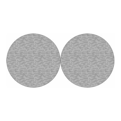 Grey Knitted Pattern Print Car Coasters