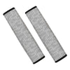 Grey Knitted Pattern Print Car Seat Belt Covers
