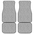 Grey Knitted Pattern Print Front and Back Car Floor Mats