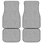 Grey Knitted Pattern Print Front and Back Car Floor Mats
