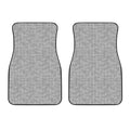 Grey Knitted Pattern Print Front Car Floor Mats