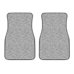 Grey Knitted Pattern Print Front Car Floor Mats