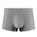 Grey Knitted Pattern Print Men's Boxer Briefs