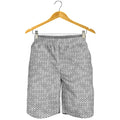 Grey Knitted Pattern Print Men's Shorts