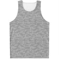 Grey Knitted Pattern Print Men's Tank Top