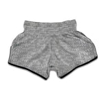 Grey Knitted Pattern Print Muay Thai Boxing Shorts