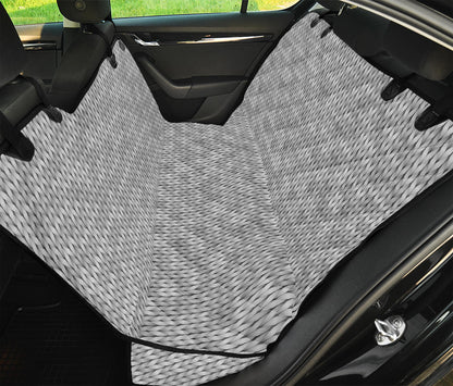 Grey Knitted Pattern Print Pet Car Back Seat Cover