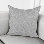 Grey Knitted Pattern Print Pillow Cover