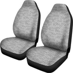 Grey Knitted Pattern Print Universal Fit Car Seat Covers