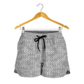 Grey Knitted Pattern Print Women's Shorts